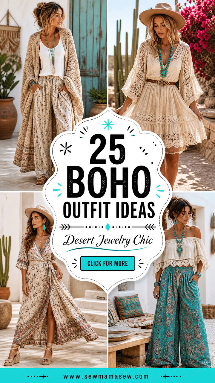 25 Boho Outfit Ideas With Turquoise Jewelry for Desert Chic - 25 Boho Outfit Ideas With Turquoise Jewelry for Desert Chic