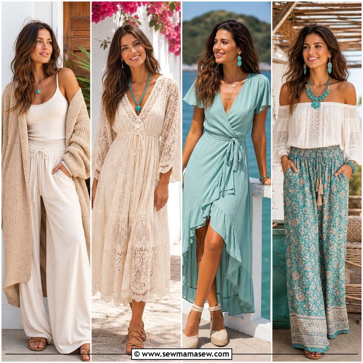 25 Boho Outfit Ideas With Turquoise Jewelry for Desert Chic