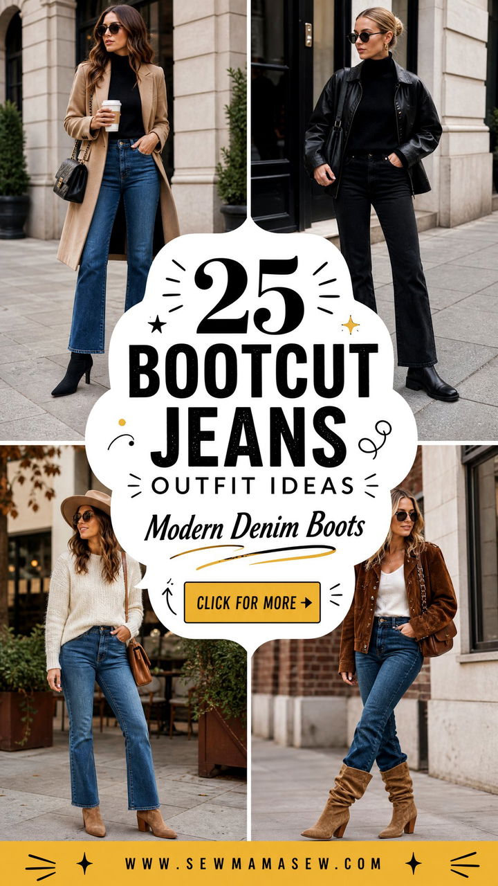 25 Bootcut Jeans Outfit Ideas With Boots for Modern Denim Style - 25 Bootcut Jeans Outfit Ideas With Boots for Modern Denim Style