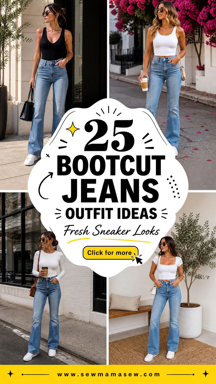 25 Bootcut Jeans Outfit Ideas With White Sneakers for Fresh Looks - 25 Bootcut Jeans Outfit Ideas With White Sneakers for Fresh Looks