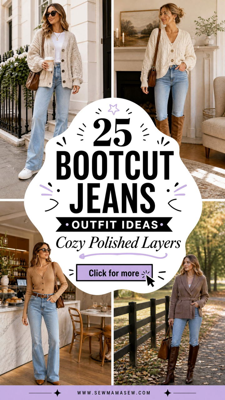 25 Bootcut Jeans Outfit Ideas With a Cardigan for Cozy Polish - 25 Bootcut Jeans Outfit Ideas With a Cardigan for Cozy Polish