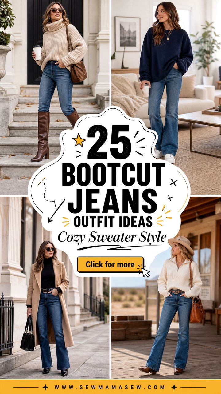 25 Bootcut Jeans Outfit Ideas With a Sweater for Cozy Style - 25 Bootcut Jeans Outfit Ideas With a Sweater for Cozy Style