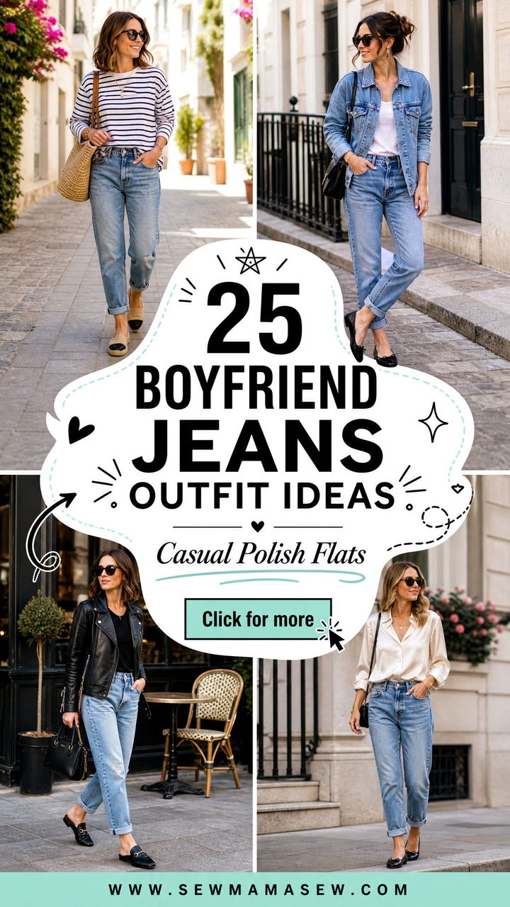 25 Boyfriend Jeans Outfit Ideas With Flats for Casual Polish - 25 Boyfriend Jeans Outfit Ideas With Flats for Casual Polish
