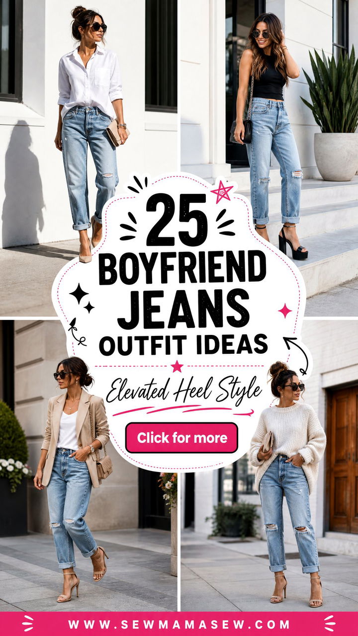 25 Boyfriend Jeans Outfit Ideas With Heels for Elevated Style - 25 Boyfriend Jeans Outfit Ideas With Heels for Elevated Style