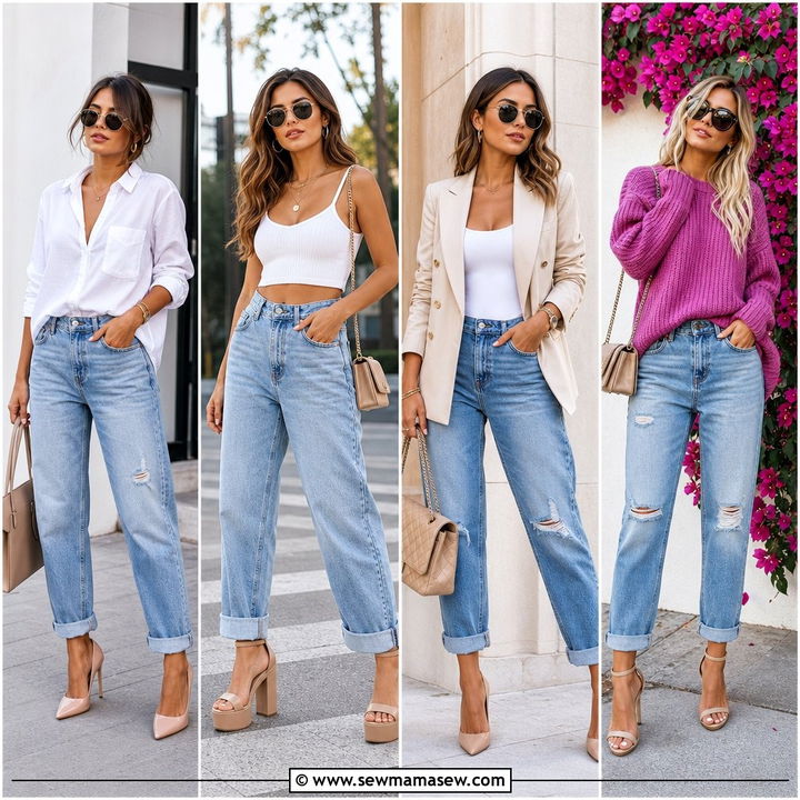25 Boyfriend Jeans Outfit Ideas With Heels for Elevated Style