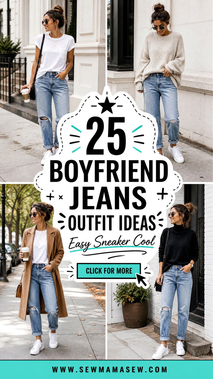 25 Boyfriend Jeans Outfit Ideas With White Sneakers Easy Cool - 25 Boyfriend Jeans Outfit Ideas With White Sneakers: Easy Cool