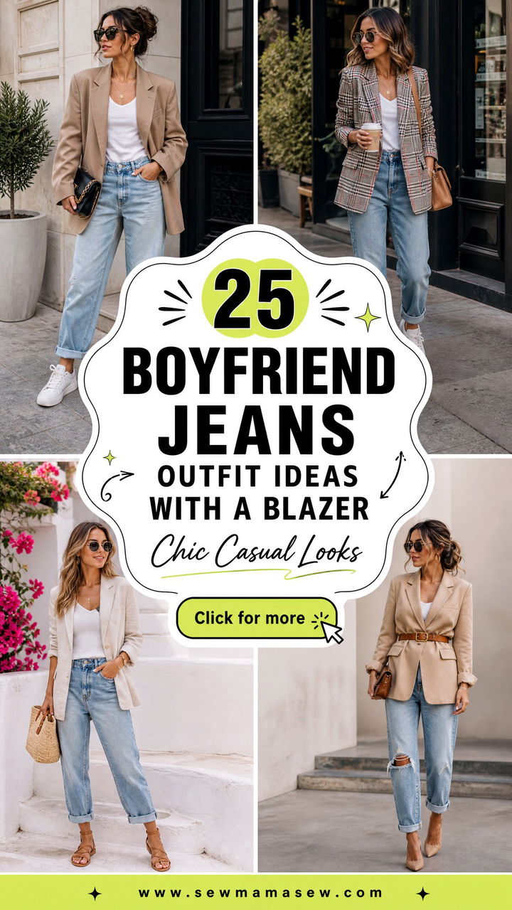 25 Boyfriend jeans outfit ideas with a blazer Chic Casual Looks - 25 Boyfriend jeans outfit ideas with a blazer: Chic Casual Looks