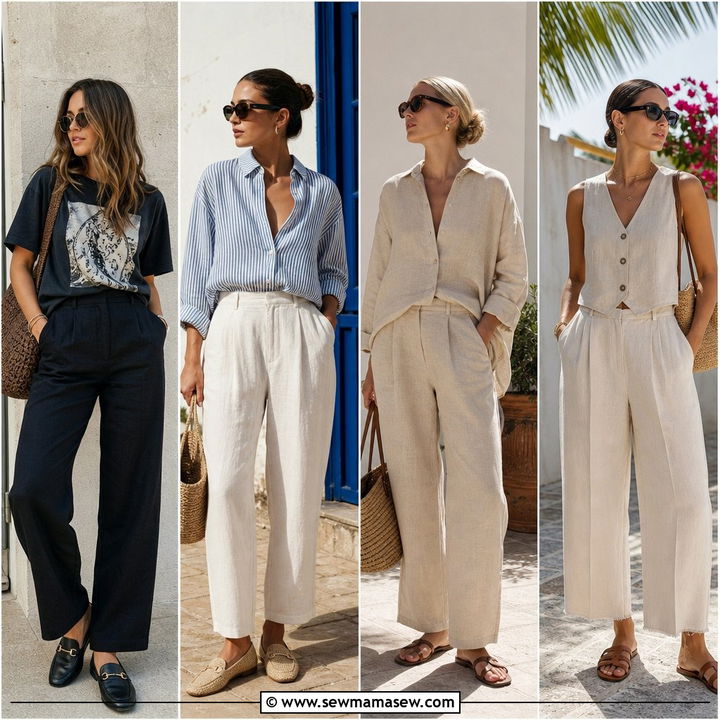 25 Brunch Outfit Ideas With Linen Pants For Breezy Style
