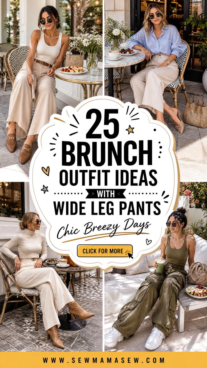 25 Brunch Outfit Ideas With Wide Leg Pants For Chic Days - 25 Brunch Outfit Ideas With Wide Leg Pants For Chic Days