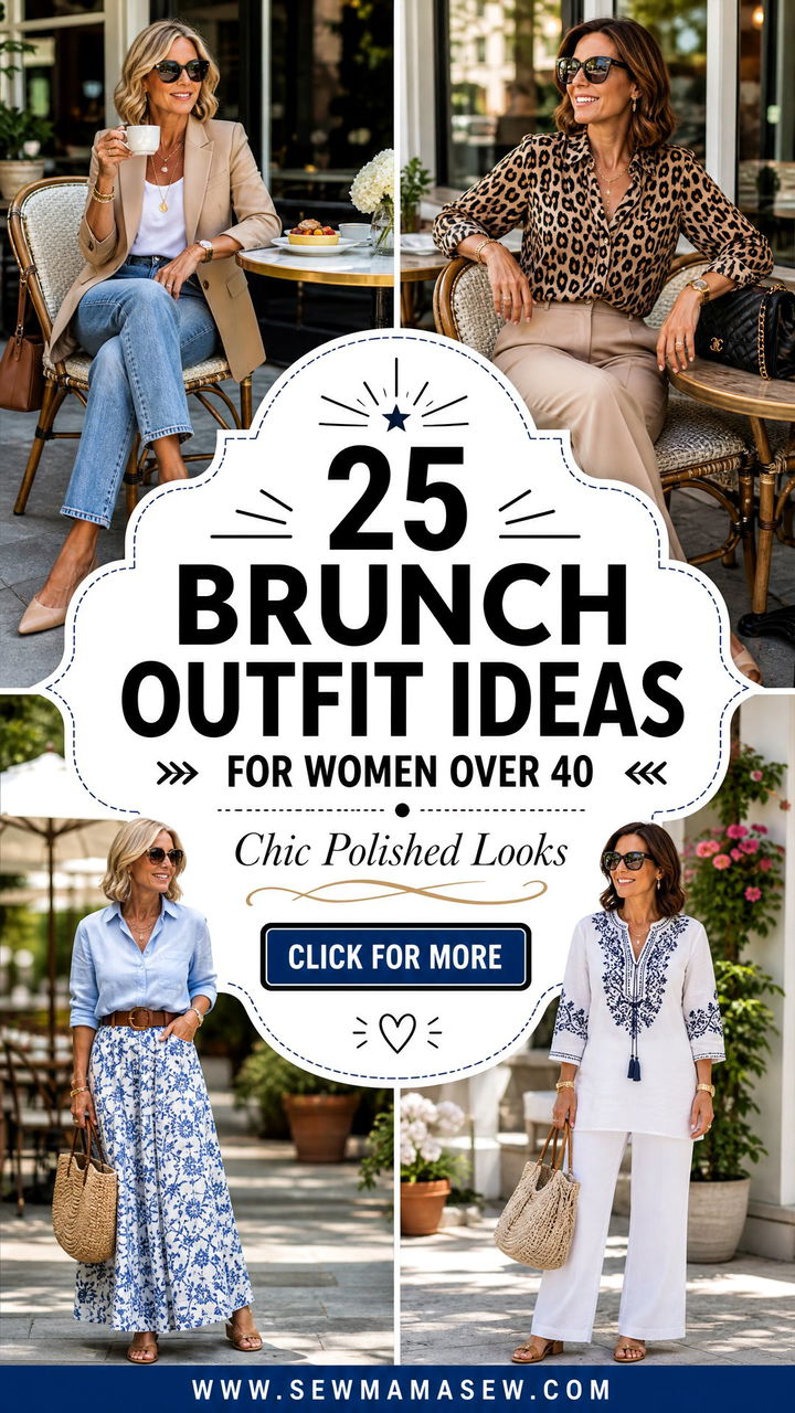 25 Brunch outfit ideas for women over 40 Chic Looks - 25 Brunch outfit ideas for women over 40: Chic Looks