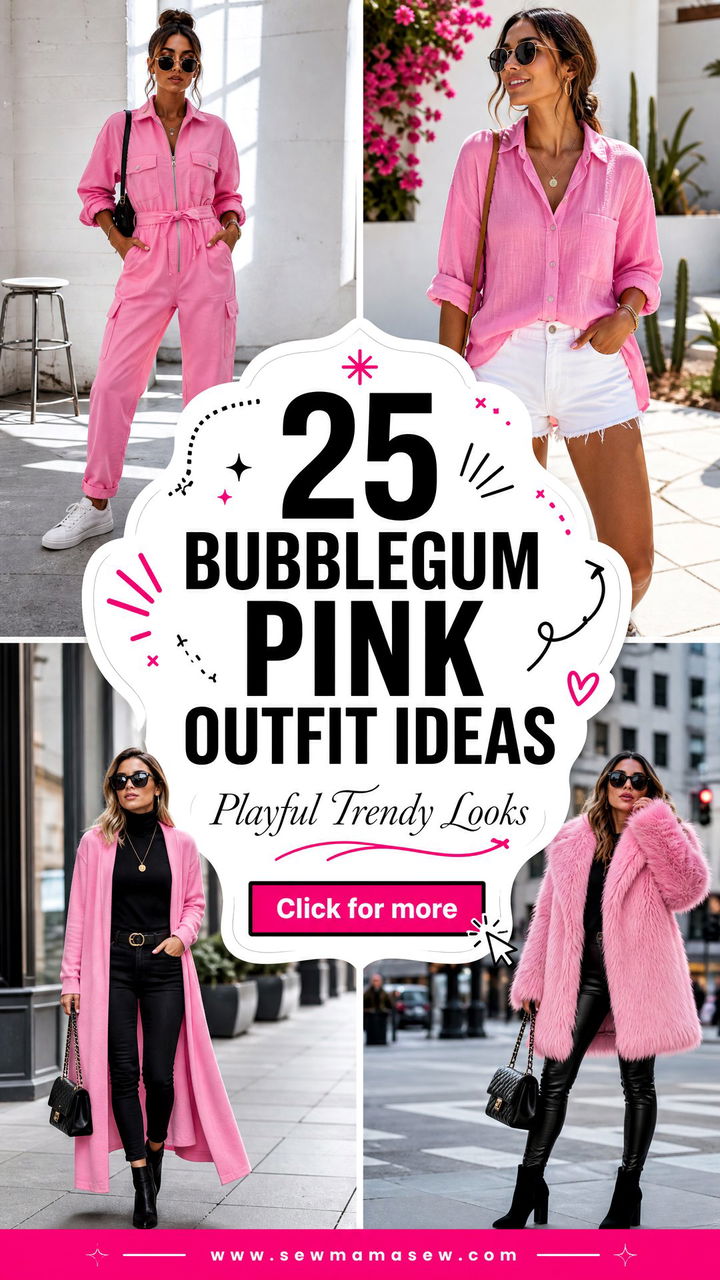25 Bubblegum Pink Outfit Ideas For Playful Trendy Looks - 25 Bubblegum Pink Outfit Ideas For Playful Trendy Looks