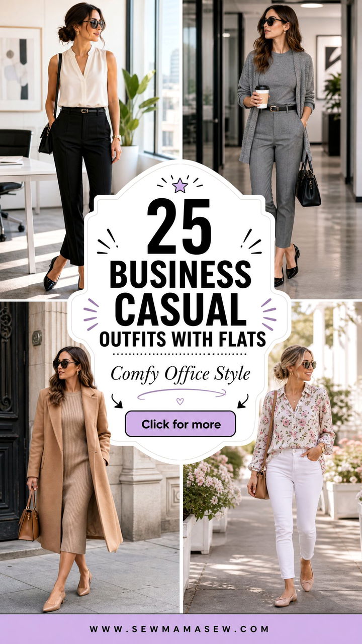 25 Business Casual Outfits With Flats for Comfy Office Style - 25 Business Casual Outfits With Flats for Comfy Office Style