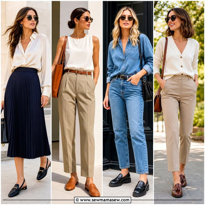 25 Business Casual Outfits With Loafers for Polished Office Ease
