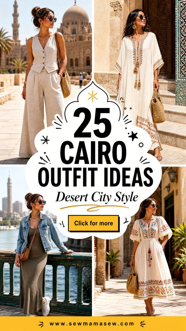 25 Cairo Outfit Ideas for Stylish Desert City Travel Looks - 25 Cairo Outfit Ideas for Stylish Desert City Travel Looks