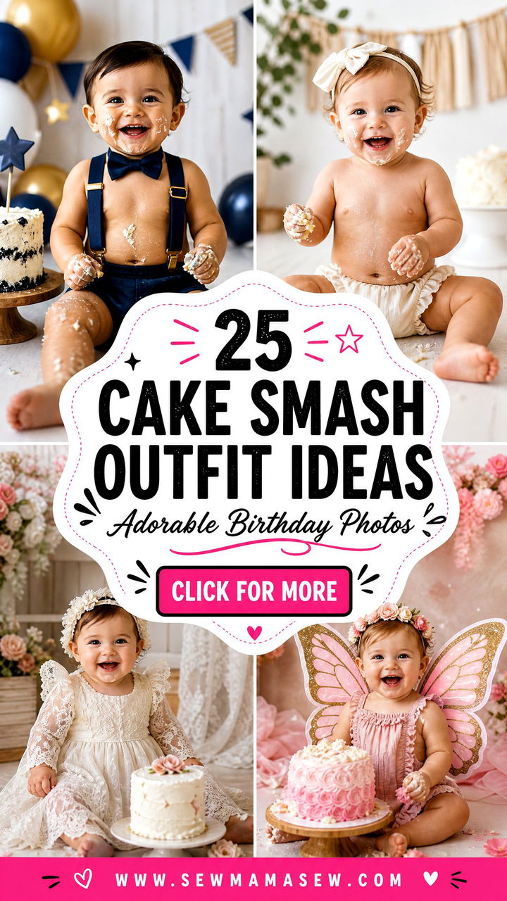25 Cake Smash Outfit Ideas for Adorable First Birthday Photos - 25 Cake Smash Outfit Ideas for Adorable First Birthday Photos