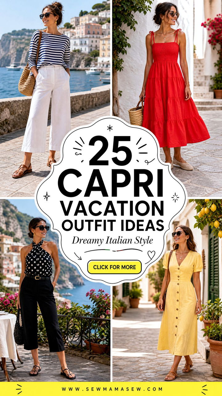 25 Capri Vacation Outfit Ideas For Dreamy Italian Style - 25 Capri Vacation Outfit Ideas For Dreamy Italian Style