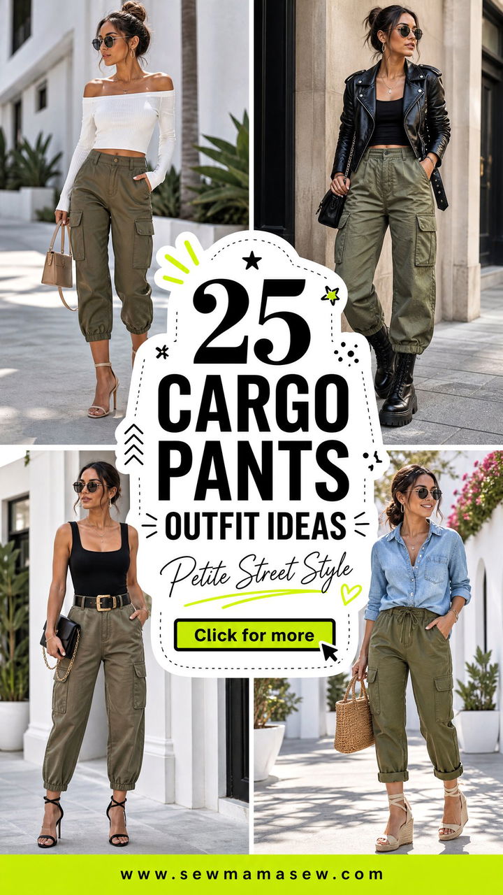 25 Cargo Pants Outfit Ideas Petite Women Can Style Easily - 25 Cargo Pants Outfit Ideas Petite Women Can Style Easily