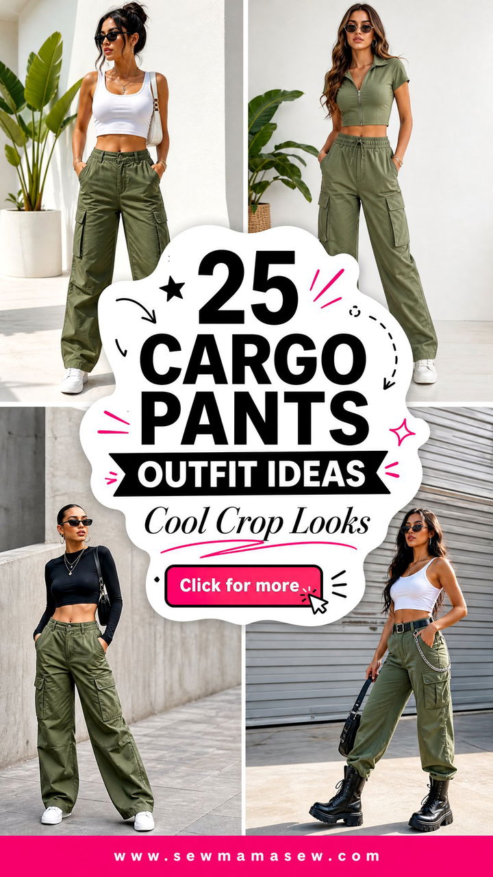 25 Cargo Pants Outfit Ideas With Crop Top For Cool Looks - 25 Cargo Pants Outfit Ideas With Crop Top For Cool Looks