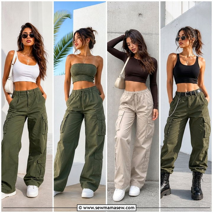 25 Cargo Pants Outfit Ideas With Crop Top For Cool Looks