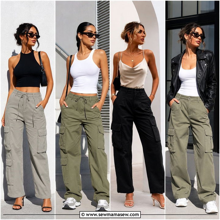 25 Cargo Pants Outfit Ideas With Tank Top for Summer