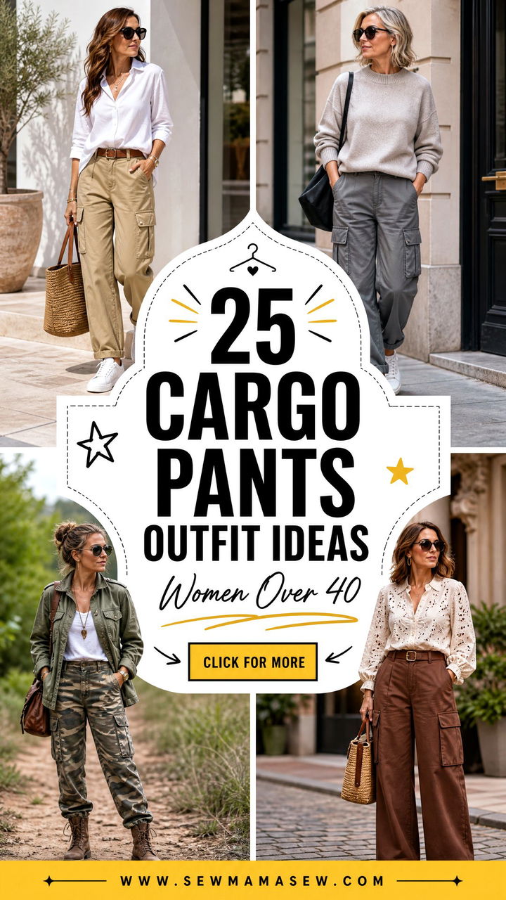 25 Cargo Pants Outfit Ideas for Women Over 40 - 25 Cargo Pants Outfit Ideas for Women Over 40