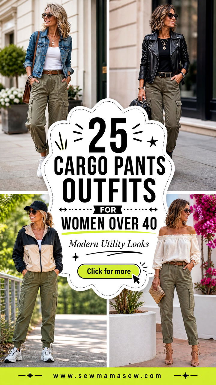25 Cargo Pants Outfits For Women Over 40 Modern Looks - 25 Cargo Pants Outfits For Women Over 40: Modern Looks