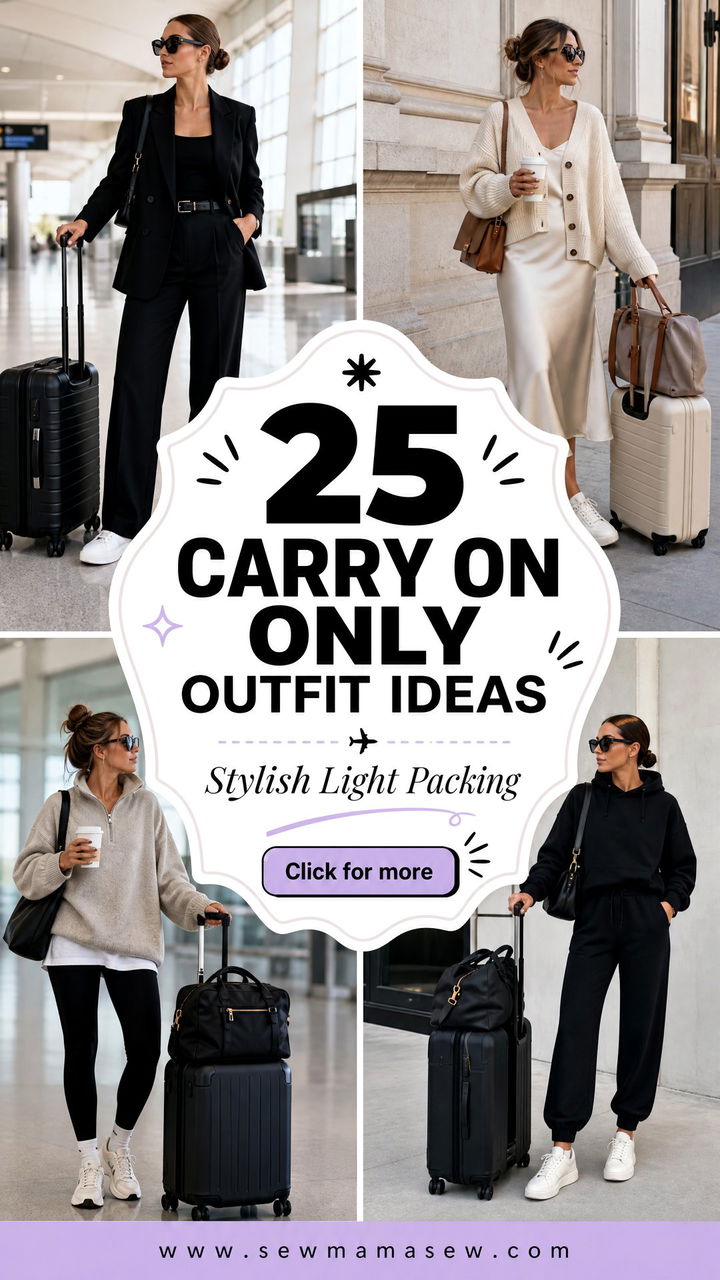 25 Carry On Only Outfit Ideas For Stylish Light Packers - 25 Carry On Only Outfit Ideas For Stylish Light Packers