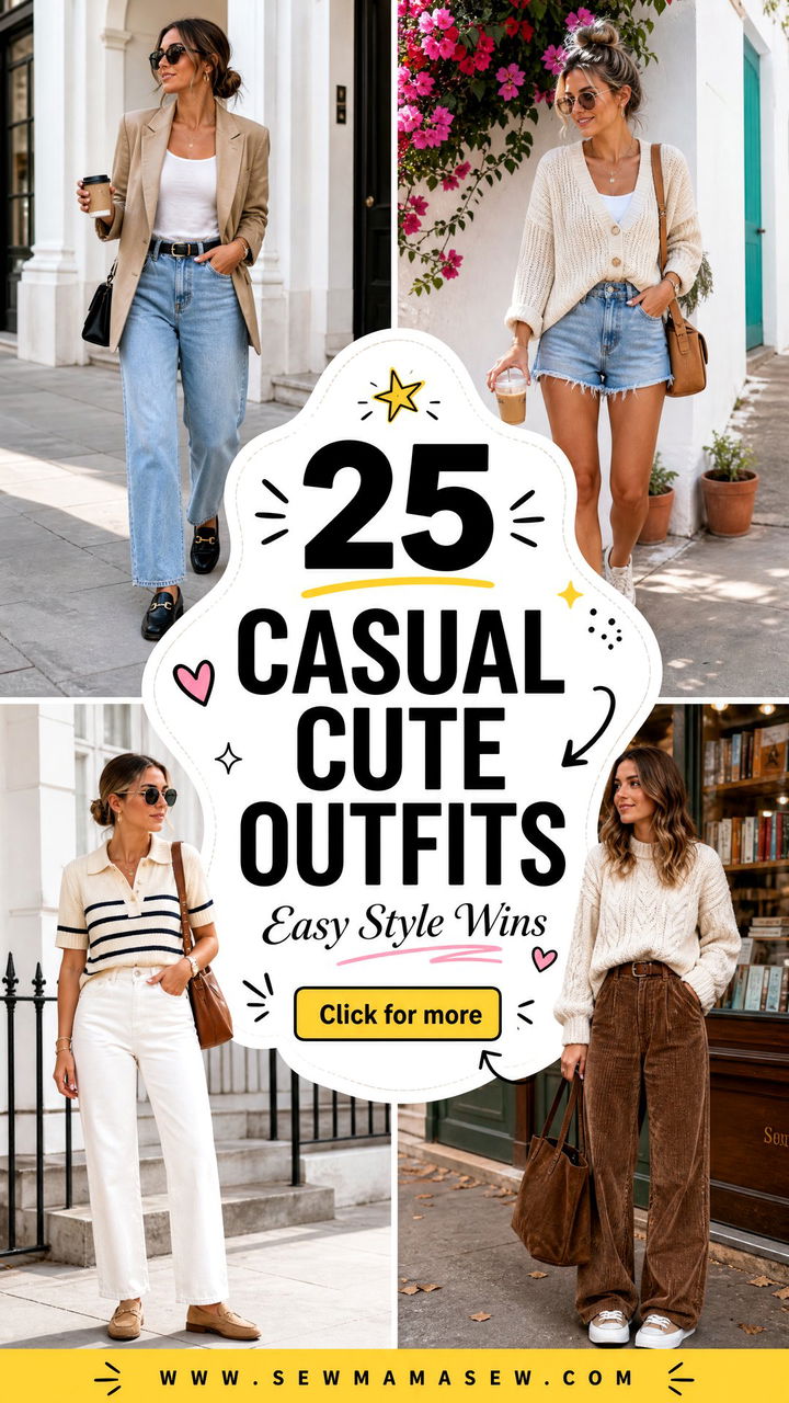 25 Casual Cute Outfits for Easy Everyday Style Wins Now - 25 Casual Cute Outfits for Easy Everyday Style Wins Now