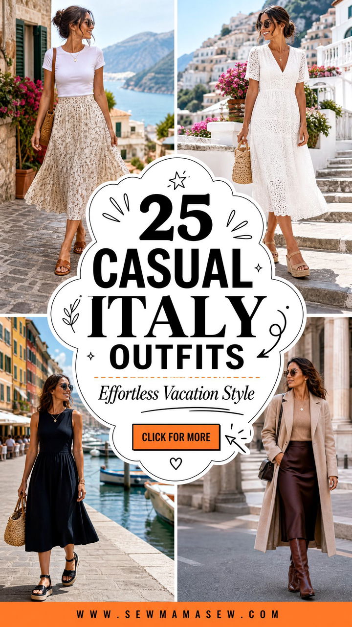 25 Casual Italy Outfits for Effortless Vacation Style - 25 Casual Italy Outfits for Effortless Vacation Style