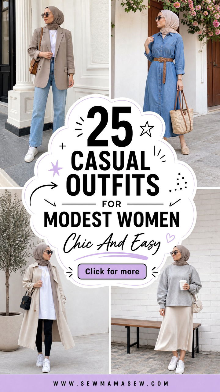 25 Casual Outfits For Modest Women That Feel Chic and Easy - 25 Casual Outfits For Modest Women That Feel Chic & Easy