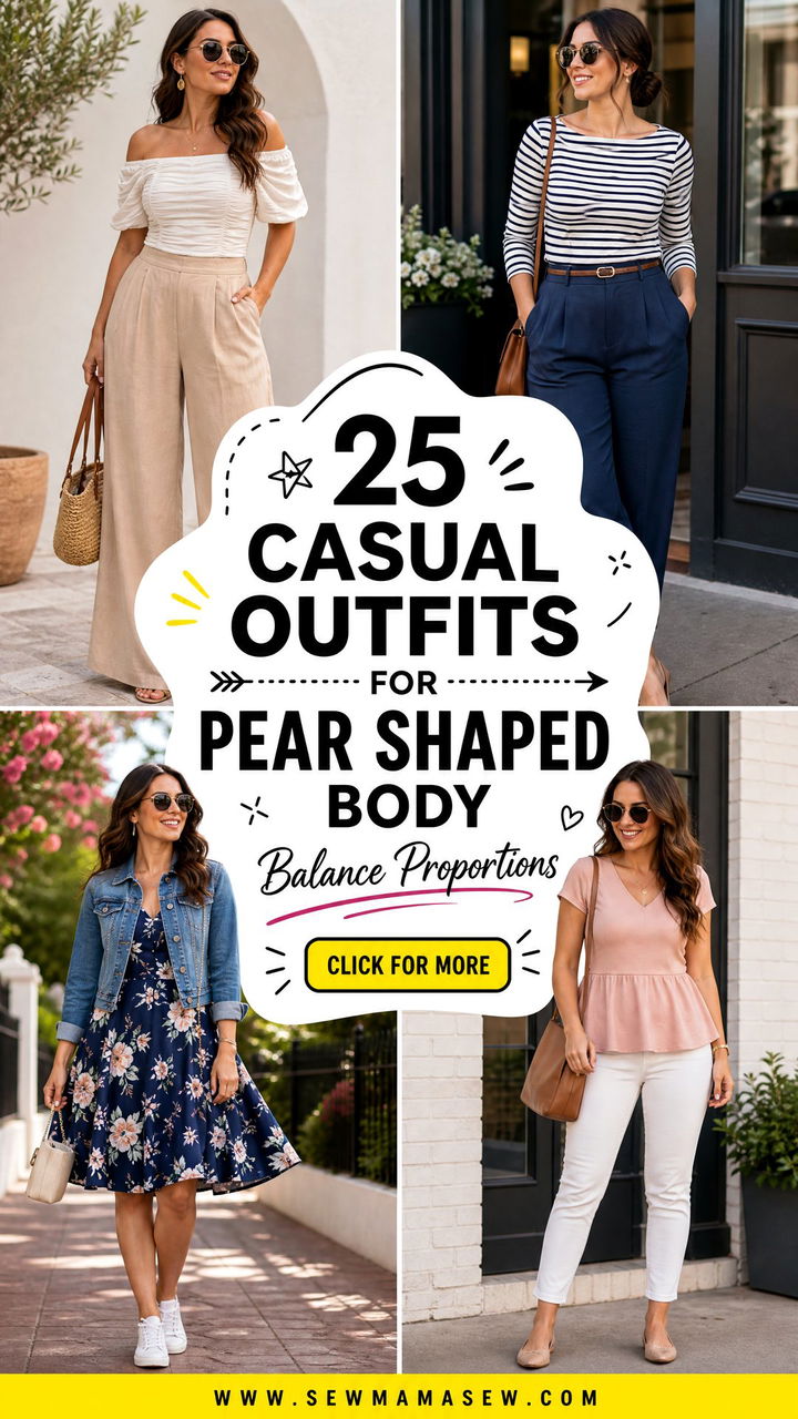 25 Casual Outfits For Pear Shaped Body To Balance Proportions - 25 Casual Outfits For Pear Shaped Body To Balance Proportions