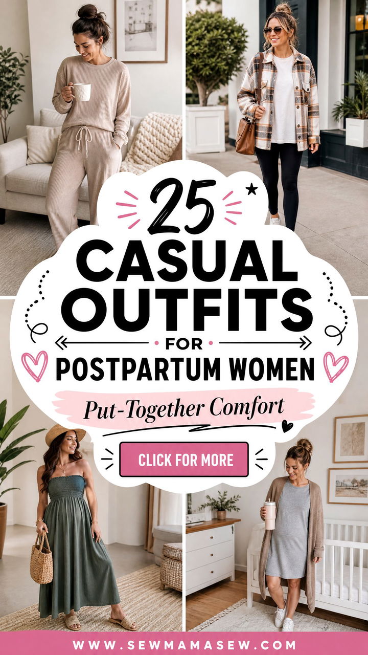 25 Casual Outfits For Postpartum Women To Feel Put-Together - 25 Casual Outfits For Postpartum Women To Feel Put-Together