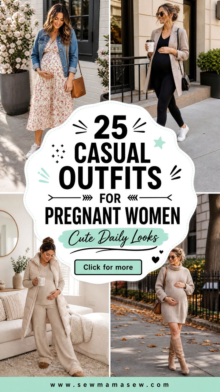 25 Casual Outfits For Pregnant Women To Feel Cute Daily - 25 Casual Outfits For Pregnant Women To Feel Cute Daily