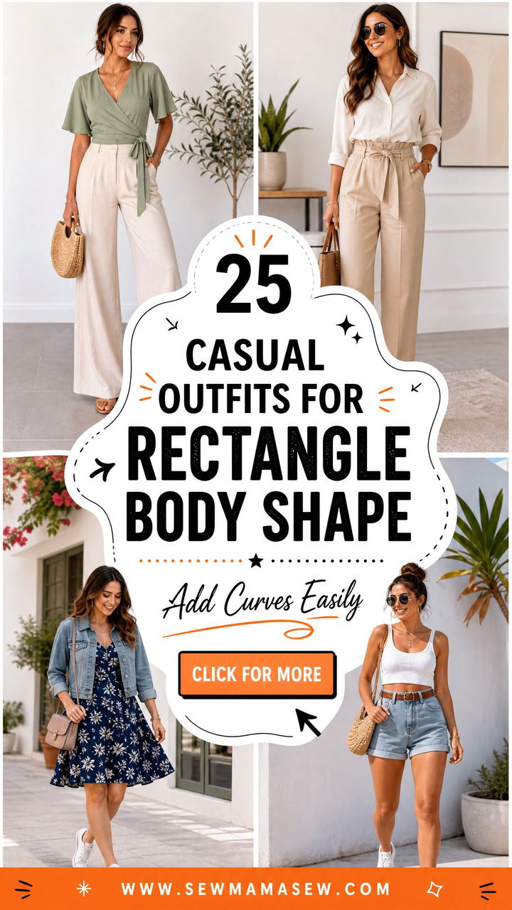 25 Casual Outfits For Rectangle Body Shape That Add Curves - 25 Casual Outfits For Rectangle Body Shape That Add Curves