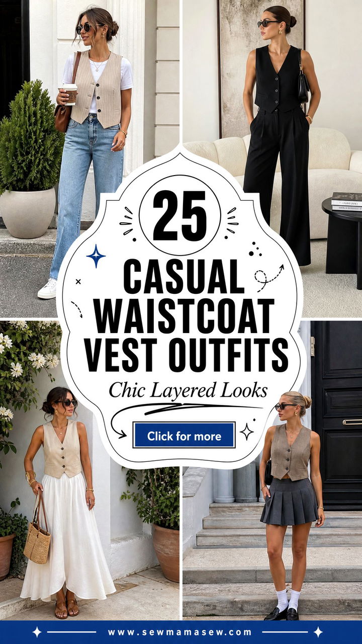 25 Casual Waistcoat Vest Outfits For Chic Layered Looks - 25 Casual Waistcoat Vest Outfits For Chic Layered Looks