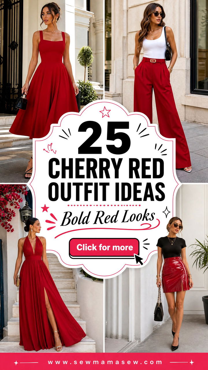 25 Cherry red outfit ideas 2026 Bold Looks to Try Now - 25 Cherry red outfit ideas 2026: Bold Looks to Try Now
