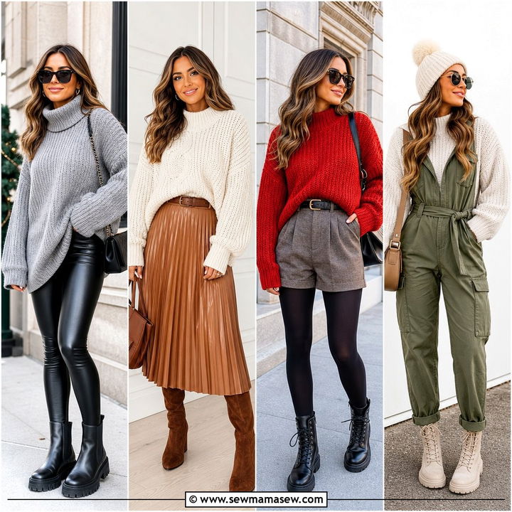 25 Chic Chunky Sweater Outfit Ideas For Cozy Style