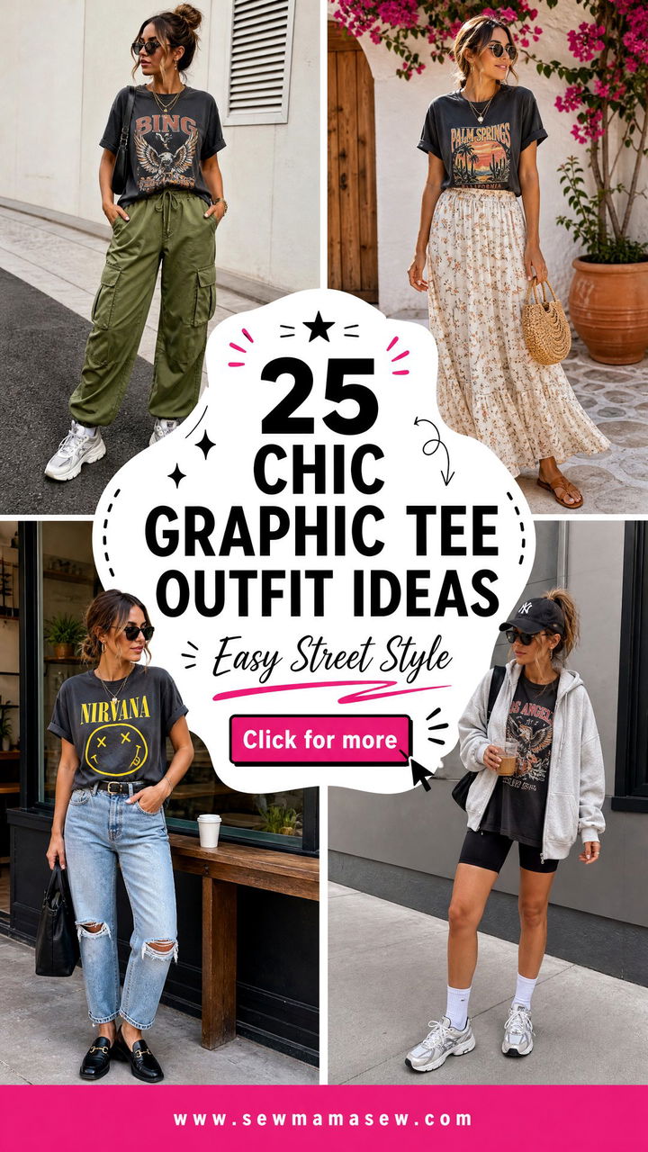 25 Chic Graphic Tee Outfit Ideas for Effortless Everyday Style - 25 Chic Graphic Tee Outfit Ideas for Effortless Everyday Style