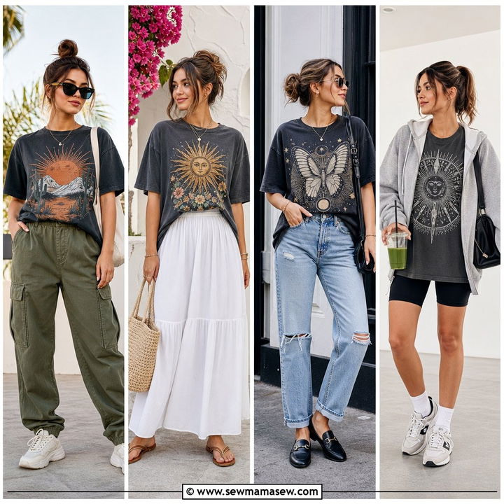 25 Chic Graphic Tee Outfit Ideas for Effortless Everyday Style