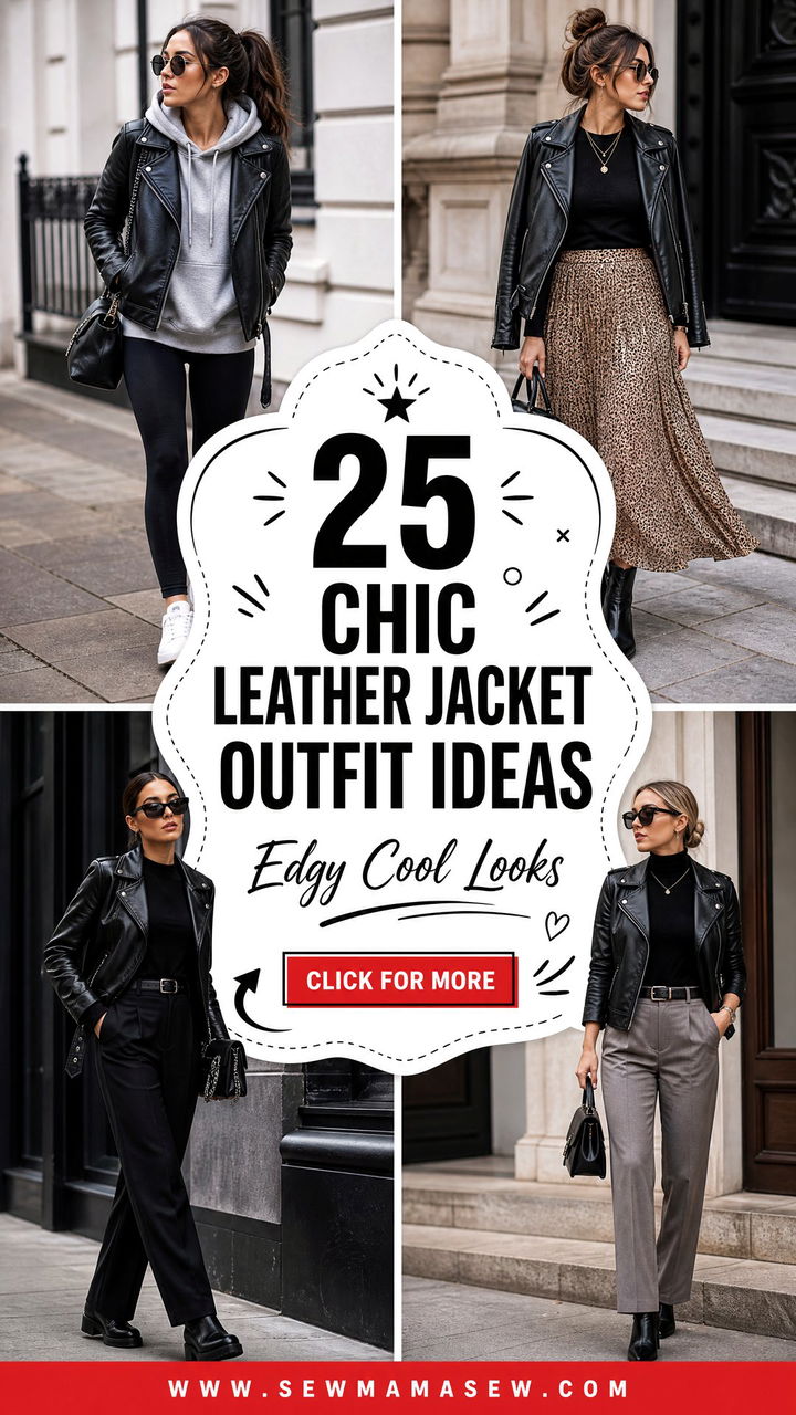 25 Chic Leather Jacket Outfit Ideas for Edgy Cool Looks - 25 Chic Leather Jacket Outfit Ideas for Edgy Cool Looks