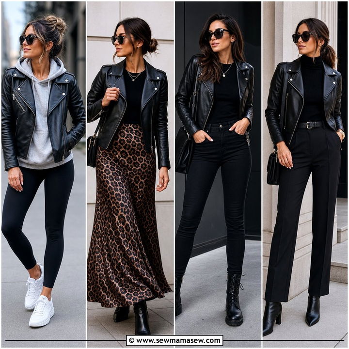 25 Chic Leather Jacket Outfit Ideas for Edgy Cool Looks