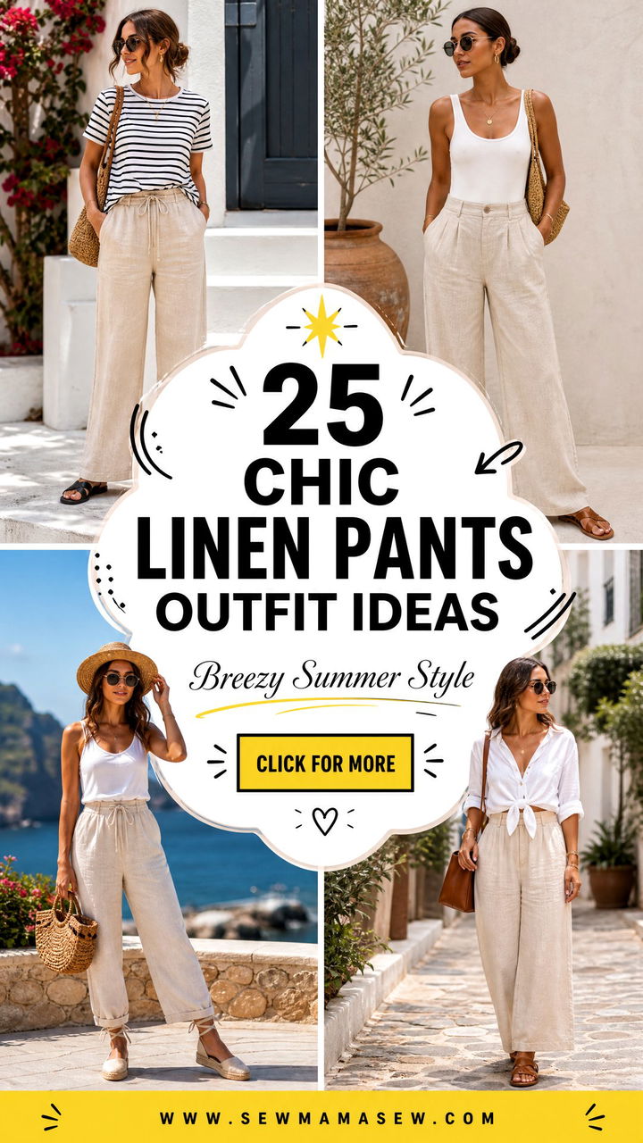 25 Chic Linen Pants Outfit Ideas for Breezy Summer Style - 25 Chic Linen Pants Outfit Ideas for Breezy Summer Style