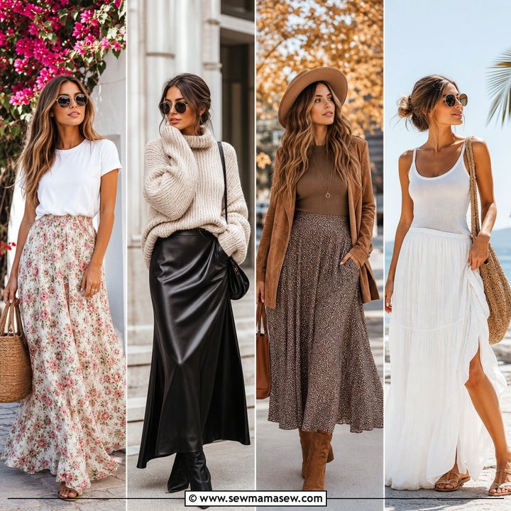 25 Chic Maxi Skirt Outfit Ideas for Flowy Feminine Looks