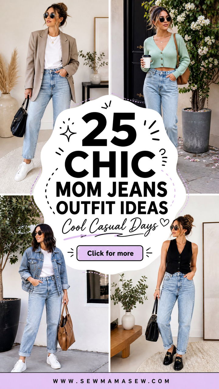 25 Chic Mom Jeans Outfit Ideas for Cool Casual Days - 25 Chic Mom Jeans Outfit Ideas for Cool Casual Days