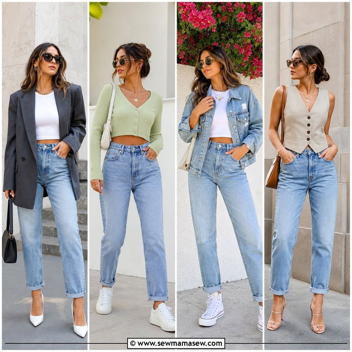 25 Chic Mom Jeans Outfit Ideas for Cool Casual Days