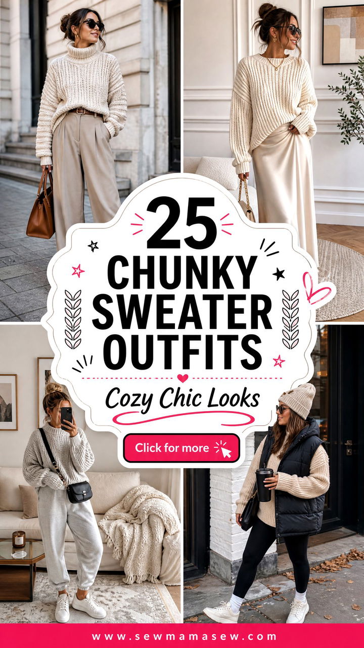25 Chunky Sweater Outfits for Women Over 40 Cozy Chic - 25 Chunky Sweater Outfits for Women Over 40: Cozy Chic