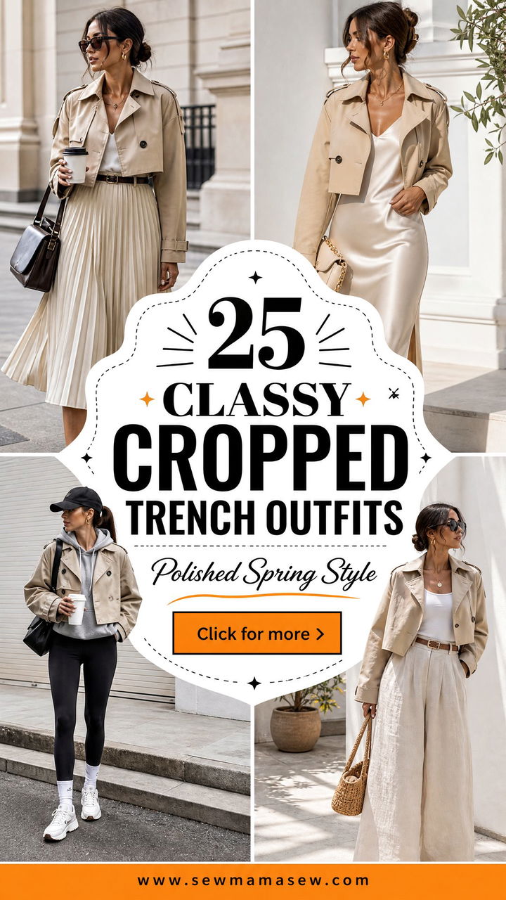 25 Classy Cropped Trench Outfits for Polished Spring Style - 25 Classy Cropped Trench Outfits for Polished Spring Style