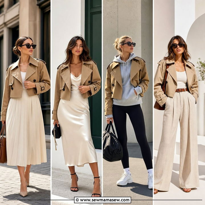 25 Classy Cropped Trench Outfits for Polished Spring Style