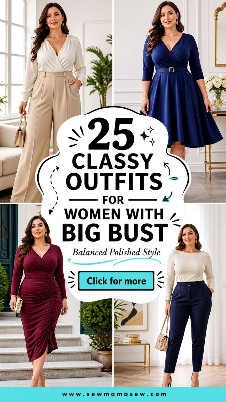 25 Classy Outfits for Women With Big Bust to Balance - 25 Classy Outfits for Women With Big Bust to Balance