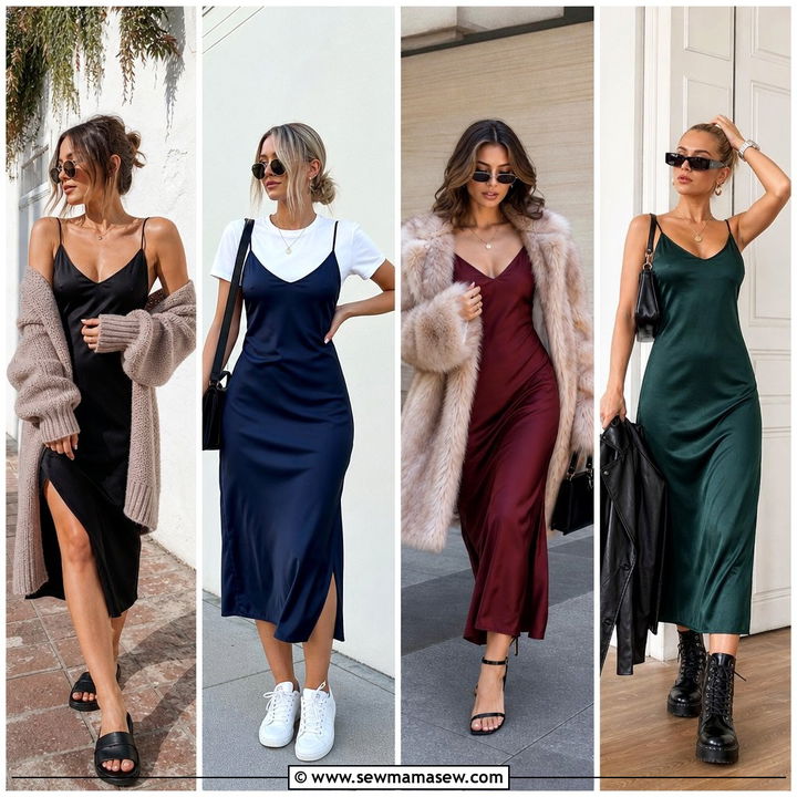 25 Classy Slip Dress Outfits for Sleek Day-to-Night Style